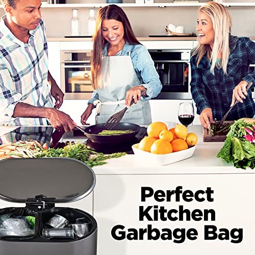30-33 Gallon Heavy Duty Clear Trash Bags 250 Count - Leak-Proof, Tear-Resistant