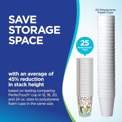 10 oz Insulated Paper Coffee Cups - Disposable Hot & Cold Drinkware, 1000 Count