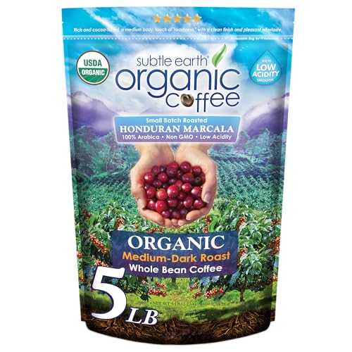 Cafe Don Pablo 5LB Organic Coffee Medium Dark Roast Whole Beans - 80oz Pack