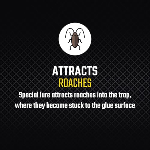 Roach Motel Traps 12 Pack - Pesticide-Free Glue Insect Traps for Cockroaches & Bugs Variation of THIS listing