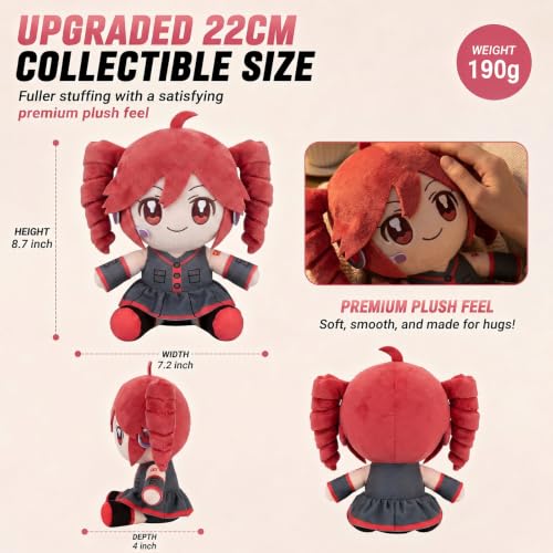 Collectible Pink Twin-Tail Girl Plush - 22cm Anime Soft Toy for Fans & Collectors