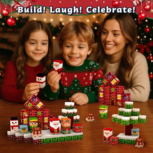 Christmas Farm Magnetic Advent Calendar 2026 with 69 Puzzle Blocks for Kids