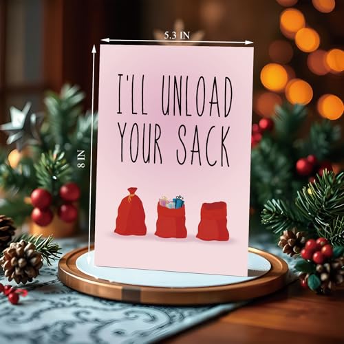 Nchigedy Naughty Christmas Card for Husband, Boyfriend – Variation #2, Funny Xmas Card for Him