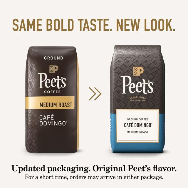 Peet's Coffee Ground Café Domingo Medium Roast 6-Pack, 10.5 oz Bags