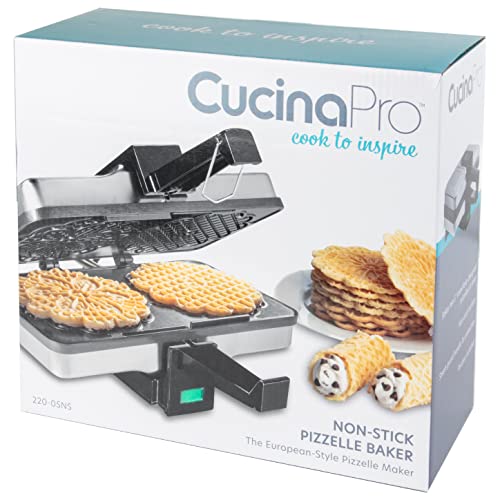 Electric Pizzelle Maker - Non-Stick 5-Inch Cookies, Black Variation
