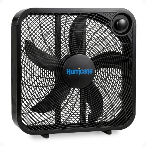 Hurricane Classic 20-Inch Floor Box Fan - 3-Speed, Black, 1 Pack