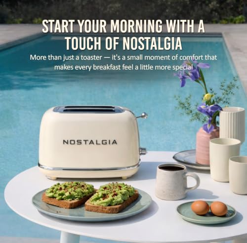 Nostalgia Classic Retro 2-Slice Toaster- Vintage Design- Enamel