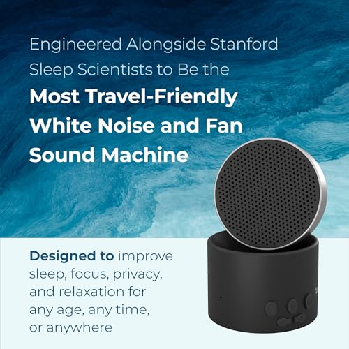 LectroFan Micro 2 White Noise Machine Black - Portable Sleep & Travel Sound Soother