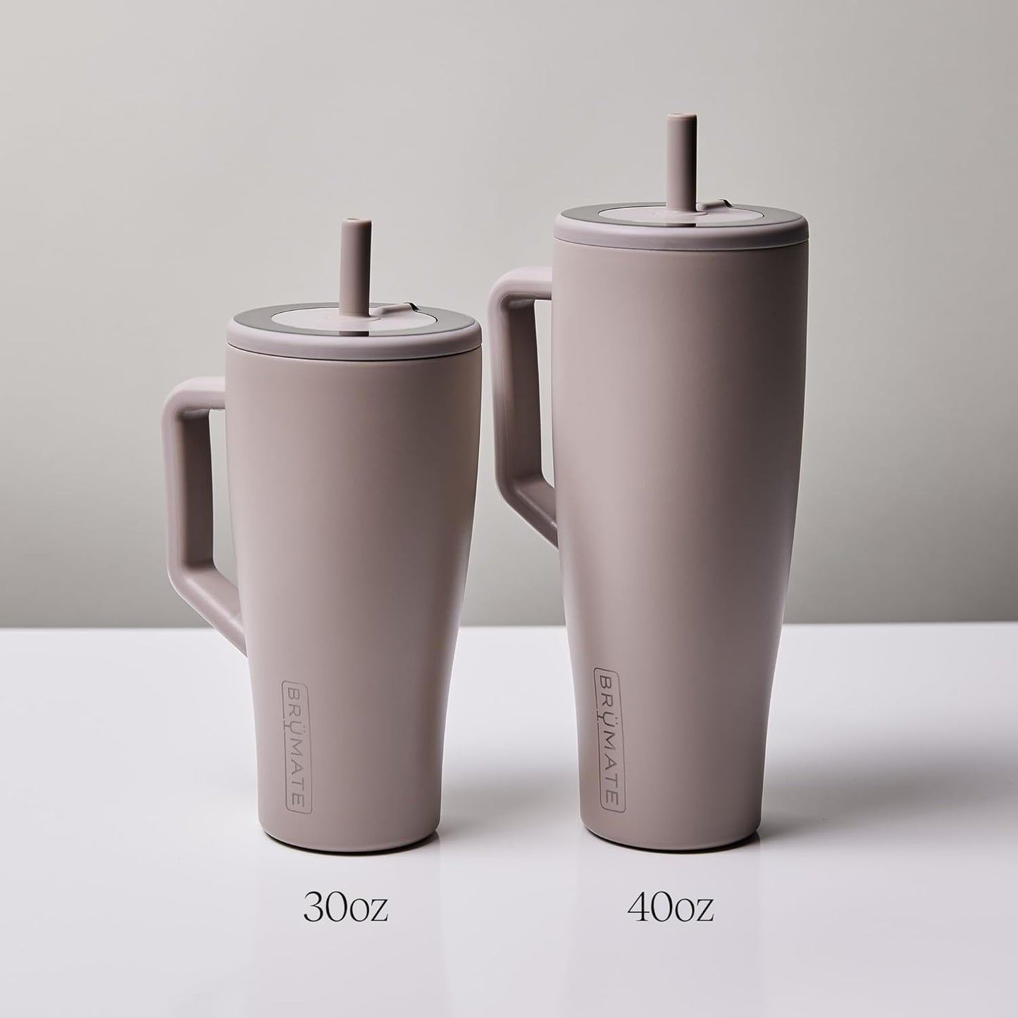 BrüMate Era 40 oz Tumbler with Handle and Straw | 100% Leakproof Insulated Water Bottle Tumbler with Lid and Flexible SoftSip Straw | Made of Stainless Steel | Cup Holder Friendly | 40oz (Lavender)