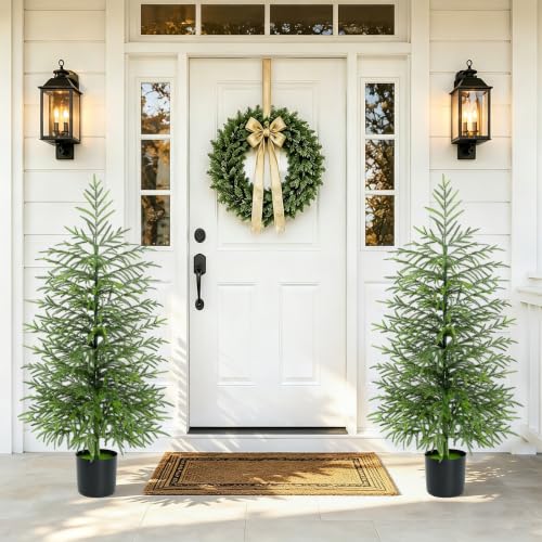 Yastouay 4 Ft Real Touch Christmas Tree with Lights - Norfolk Pine, Model 1