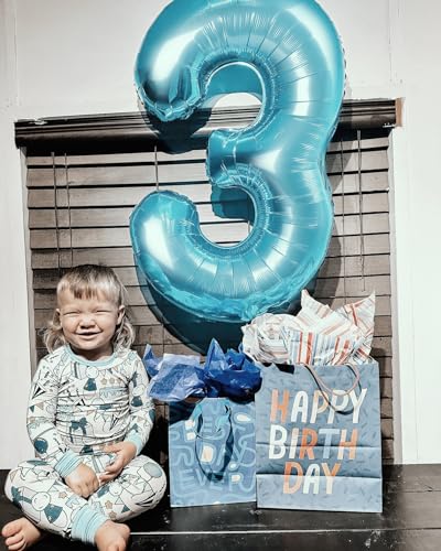 Pearlescent Blue Number 29 Balloon 40 inch, 29 Number Balloons, 29th Birthday Decorations, 29 Year Old Women Men Pearlescent Blue Party Supplies
