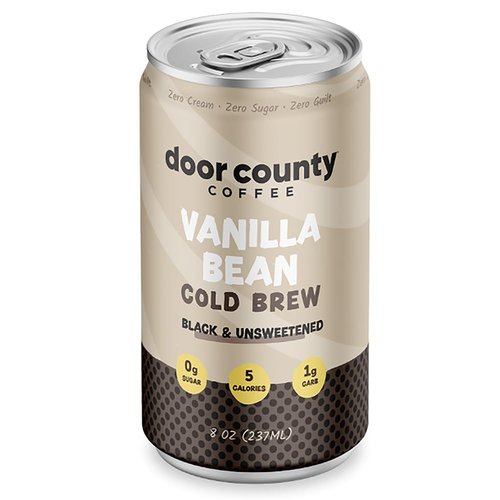 Door County Coffee Cold Brew Variety Pack - 8oz Cans | Bold & Flavorful, 145mg Caffeine, 6 Pack