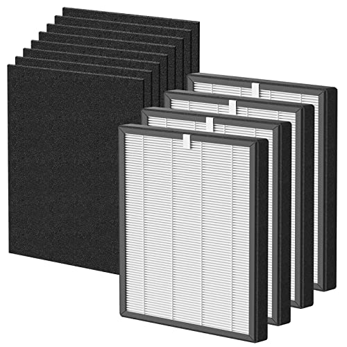 Fizerneer 4-Pack HEPA & Activated Carbon Filters for ProHEPA 9000 Air Purifier