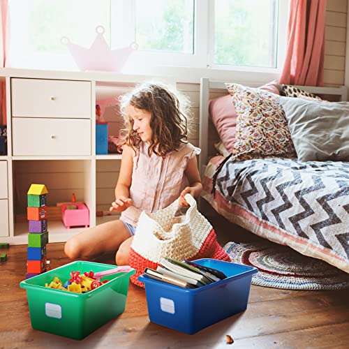 Hoolerry 24 Pack Classroom Storage Bins - Colorful, 11.5 x 7.5 x 5 Inches