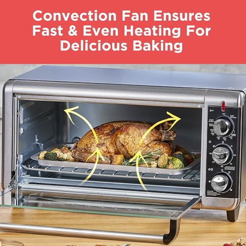 8-Slice Convection Countertop Toaster Oven with Bake Pan & Racks