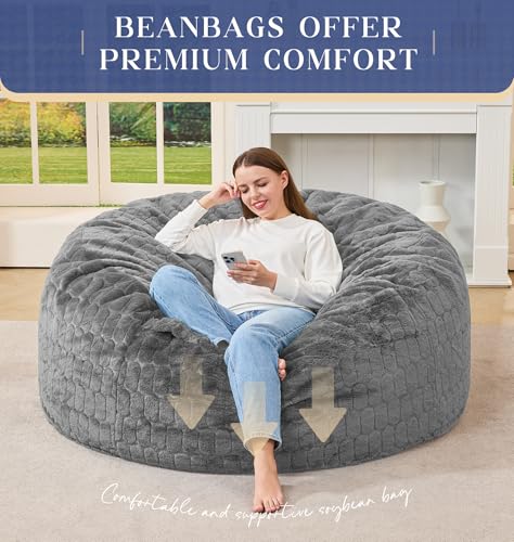 Hobestluk Adults Bean Bag Chair 4FT Big BeanBag Extra Large Oversized