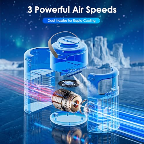 White Portable Evaporative Air Cooler 4-in-1 with Remote & 1500ML Tank