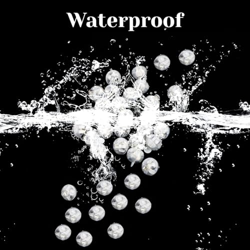 LOKIPA 50PCS Warm White Mini LED Balloon Lights - Waterproof Round Tiny LED Balloon Lights for Paper Lanterns, Easter Eggs, Pumpkins, Birthdays & Neon Party Decoration