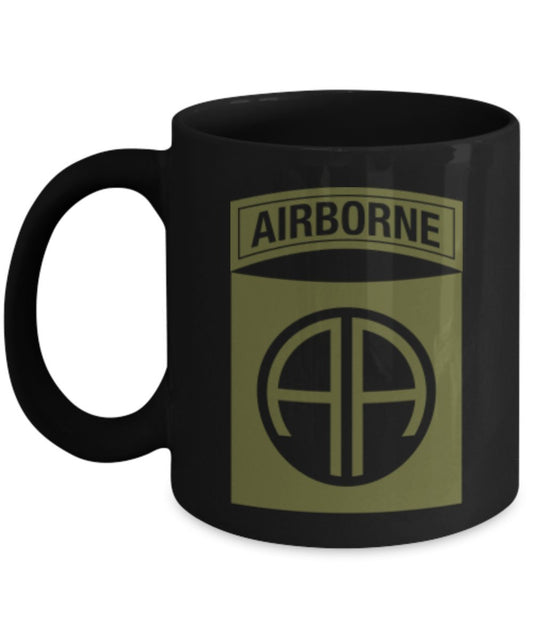 82nd Airborne Coffee Mug - BDU Green - Both Sides