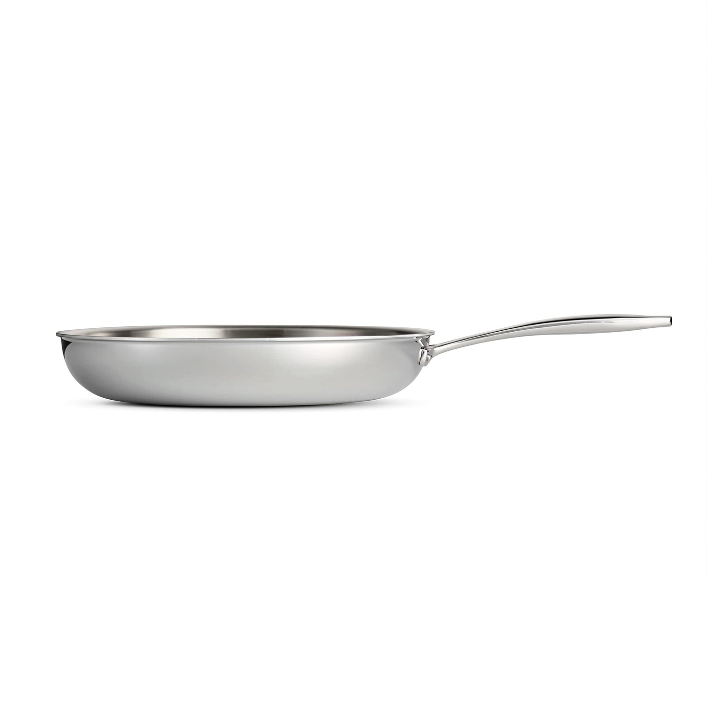 Tramontina Signature Tri-Ply Clad Stainless Steel 12-Inch Large Frying Pan, Induction-Ready Skillet, Dishwasher-Safe, NSF-Certified, Made in Brazil