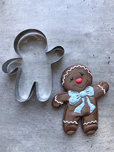 Large Gingerbread Man Cookie Cutter – Food Safe Stainless Steel, 5.6 inches