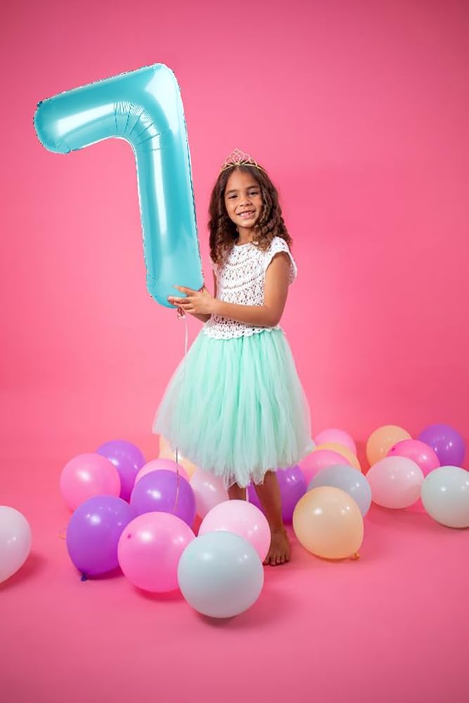 Pastel Blue Number 8 Balloon - 40 Inch Birthday Decoration for Men & Boys | Perfect for 8th Birthday Parties