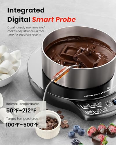 Nuwave PIC Diamond Portable Induction Cooktop with Probe, 100°F-500°F
