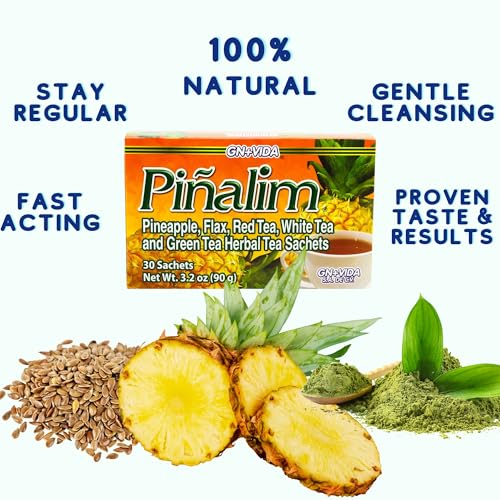 Pinalim Tea 180-Day Supply - Caffeine-Free Pineapple & Herbal Tea Blend