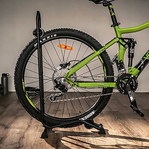 Bike Floor Stand Parking Rack - Classic Bicycle Storage for 24-29 Inch Mountain & Road Bikes