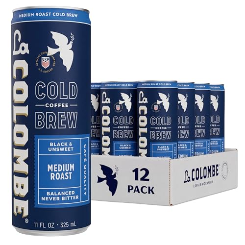 Cold Brew Coffee Unsweetened - 11 Fl Oz Cans, Pack of 12 - Ready-to-Drink Coffee