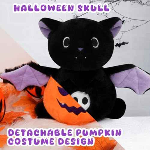 Cute Plush Bat Stuffed Animal Toys, Bat Plushies Pillow Figurine with Pumpkin Clothes, Home Decoration Gift for Boys & Girls, Christmas
