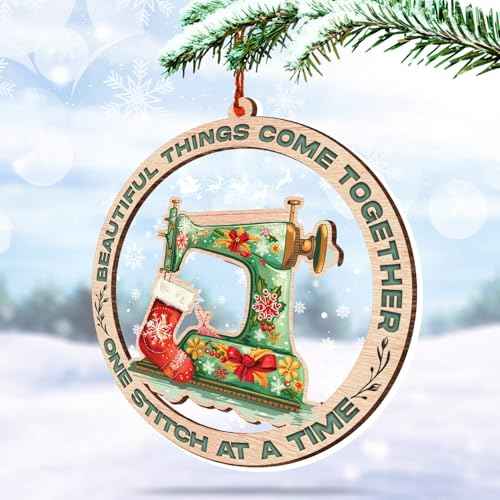 Sewing Machine Christmas Ornament for Tree - Quilt Ornament - Sewing Gifts 2024