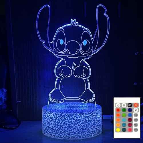 3D Night Light for Kids -16 Colors 3D Illusion Lamp with Remote & Smart Touch,Bedroom Decoration Led Light,Birthday Gifts Holiday Christmas Gifts for Teens Boys Girls Kids