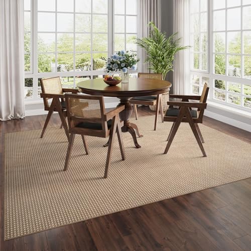YDKGL Washable Area Rugs 6x9 ft Non Slip Rug for Living Room Brown