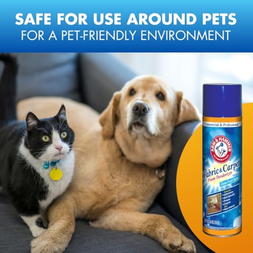 Professional Foam Deodorizer Spray - Fast-Acting Carpet & Upholstery Freshener, 15 fl oz — Pack of 8