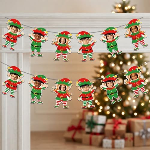 Christmas Elf DIY Photo Banner - Holiday Party Decor & Classroom Bulletin Board