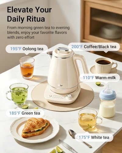 Bear 1.5L Electric Kettle - 304 Stainless Steel, Fast Boil, Cool Touch