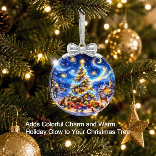 Starry Christmas Tree Ornament Glass 2026 Xmas Decorations