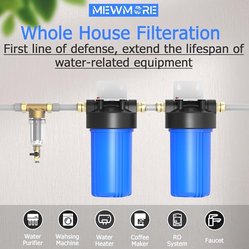 Whole House Spin Down Sediment Filter 40/100/200 Micron with 1" MNPT & 3/4" FNPT