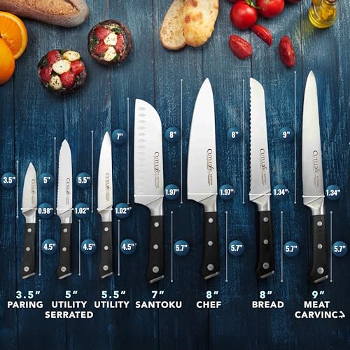 7-Piece Chef Knife Set with German Steel Razor Sharp Blades – Kitchen Cutlery
