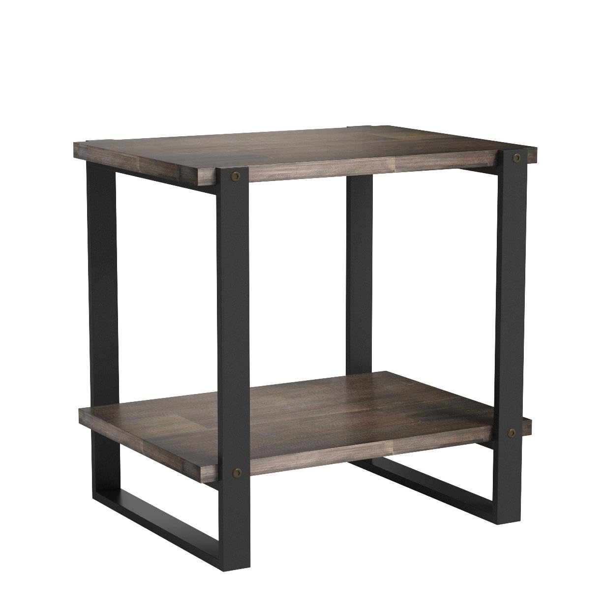 Zinus Brock 21 Inch Solid Wood Side Table, End Table, Easy Assembly, Brown