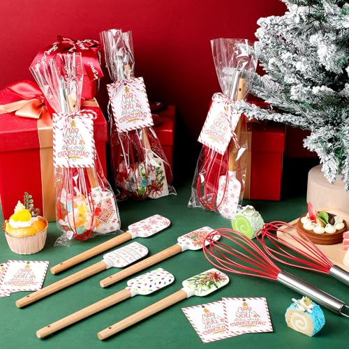 Christmas Baking Gift Set with Spatulas, Whisks, Greeting Cards & Bags