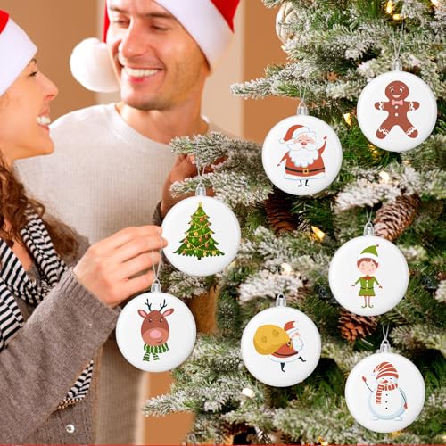 100 Pcs 4 Inch White Matte Christmas Ornament Balls - DIY Holiday Decor