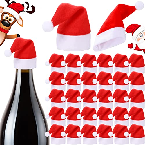 Zubebe 150 Pcs Mini Santa Hats for Crafts, Christmas Party Decorations - Variation 1
