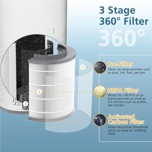 12010 Replacement Air Filter Set for Clorox 11010 & 11011 Air Purifiers - 2 Pack