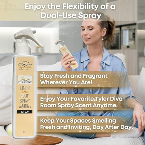 Diva Linen & Room Spray Bundle - 2 Pack 8oz Air Freshener & Odor Eliminator with Stain Remover Pen