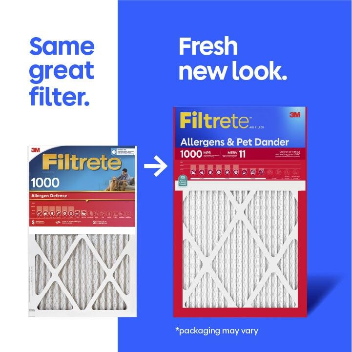 Filtrete 20x20x1 MERV 11 Air Filter (Variation: 20x20x1), 3-Month HEPA Filter for Allergens & Pets