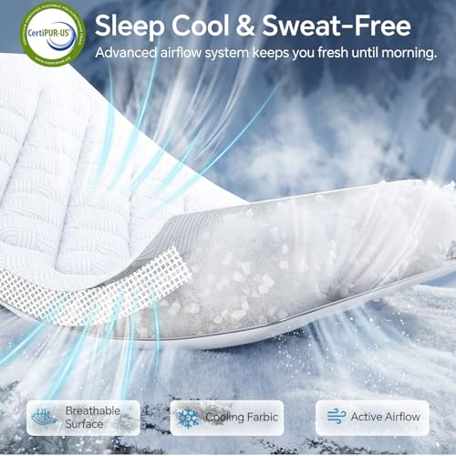 Queen Bamboo Visco-Elastic Mattress Topper Pillow Top Cushion