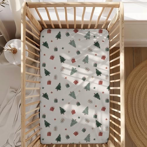 Vintage Christmas Tree Baby Crib Sheet 28x52 - KuphiL10C