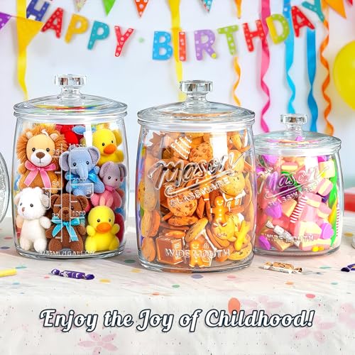 2-Pack 0.5 Gallon Wide Mouth Airtight Cookie Jars with Silicone Seals
